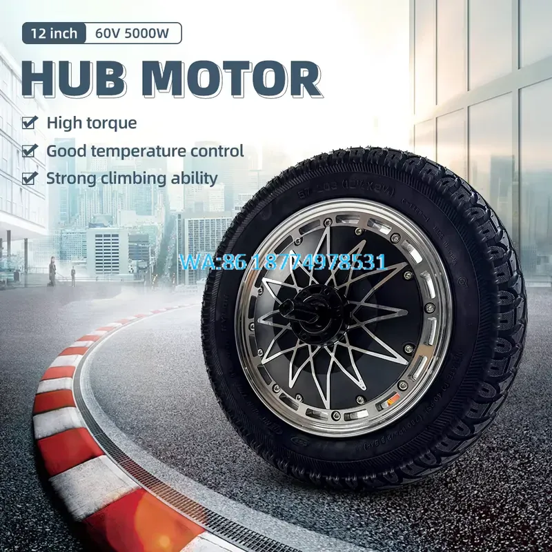 Motor Hub Sepeda 12 Inci 60V D - 60V 5000W Brushless Hub Motor ulasan dan harga